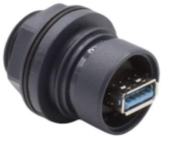 Bulgin Components PLC-PXP6042/AA3 Connector USB Conn USB 2.0 Type A Adapter RCP/RCP 8/8 POS ST 1/1 Port