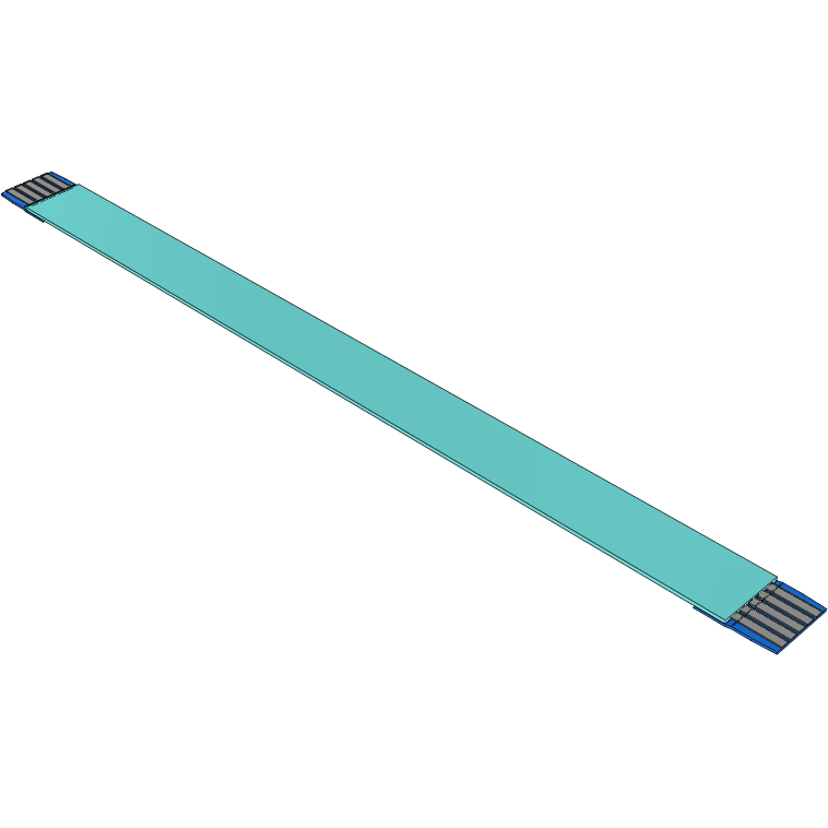 Samtec-FJ-05-D-03.00-4 扁平/带状电缆组件 Cable Assembly 0.07m 1mm 5 to 5POS FFC to FFC Bulk