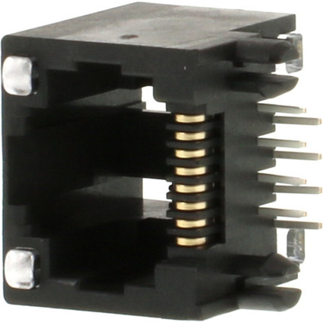 Molex-43860-0007 Steckverbinder, Telefon und Telekommunikation Conn RJ-45 F 8 POS 2.04mm Solder RA Thru-Hole 8 Terminal 1 Port Cat 3 Tube