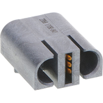 EXTreme Ten60Power Right-Angle Receptacle with Guides, 1 Split Power Circuit, Press Fit Tail