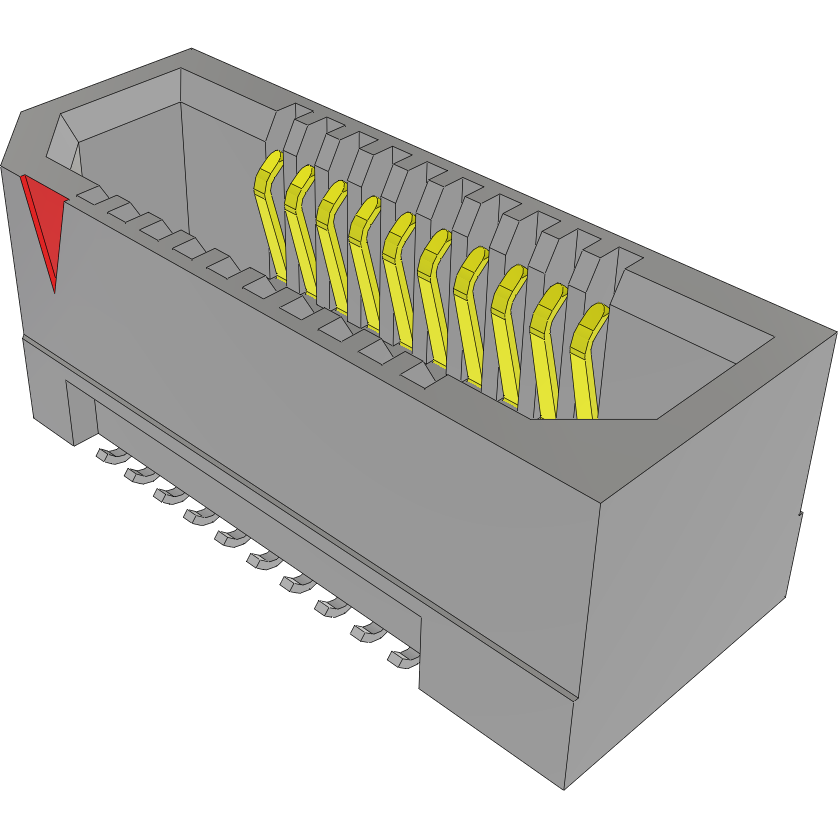 Samtec-ERF8-010-05.0-S-DV-TR Steckverbinderleisten und Leiterplattenbuchsen Conn Micro High Speed Socket Strip SKT 20 POS 0.8mm Solder ST SMD T/R