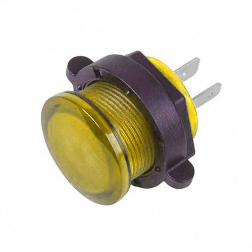 Visual Communications-CNX722C400FVT Panel Mount Indicators Panel Mount Indicator Round 22mm LED FV Tab Soft YLW MS