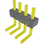 Conn Unshrouded Header HDR 4 POS 2.54mm Solder RA Side Entry Thru-Hole Bulk