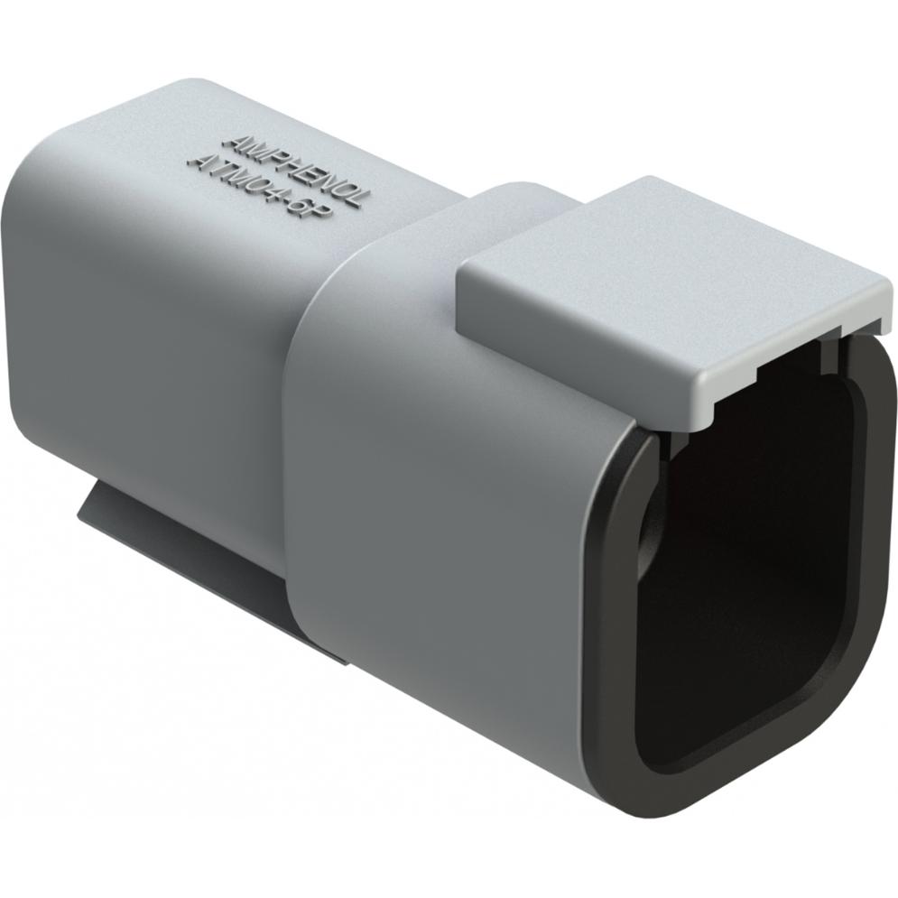 Amphenol-ATM04-6P 分立接线罩连接器 Conn Housing F 6 POS Crimp ST Cable Mount Gray