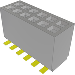 Conn Socket Strip SKT 12 POS 1.27mm Solder ST Top Entry SMD TIGER EYE™ Tube