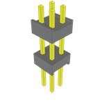 Conn Board Stacker HDR 4 POS 2.54mm Solder ST Thru-Hole Bulk