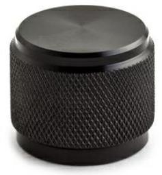 Kilo International-OEDNI-90-4-7 Control Knobs Control Knob, Knurl/Round Black