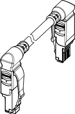HARTING-09470505023 null Cable Assembly Ethernet 0.5m 22AWG RJ-45 to RJ-45 4 to 4 POS M-M
