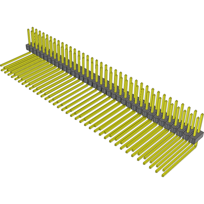 Samtec-TSW-136-30-T-D-RA 连接器插头及 PCB 插座 Conn Unshrouded Header HDR 72 POS 2.54mm Solder RA Side Entry Thru-Hole Bulk