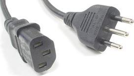 DataPro International-9213-06C Cable Assembly AC Power Cable Assembly 1.83m CEI 23-16/VII to IEC C13 3 to 3 POS F-M 18AWG