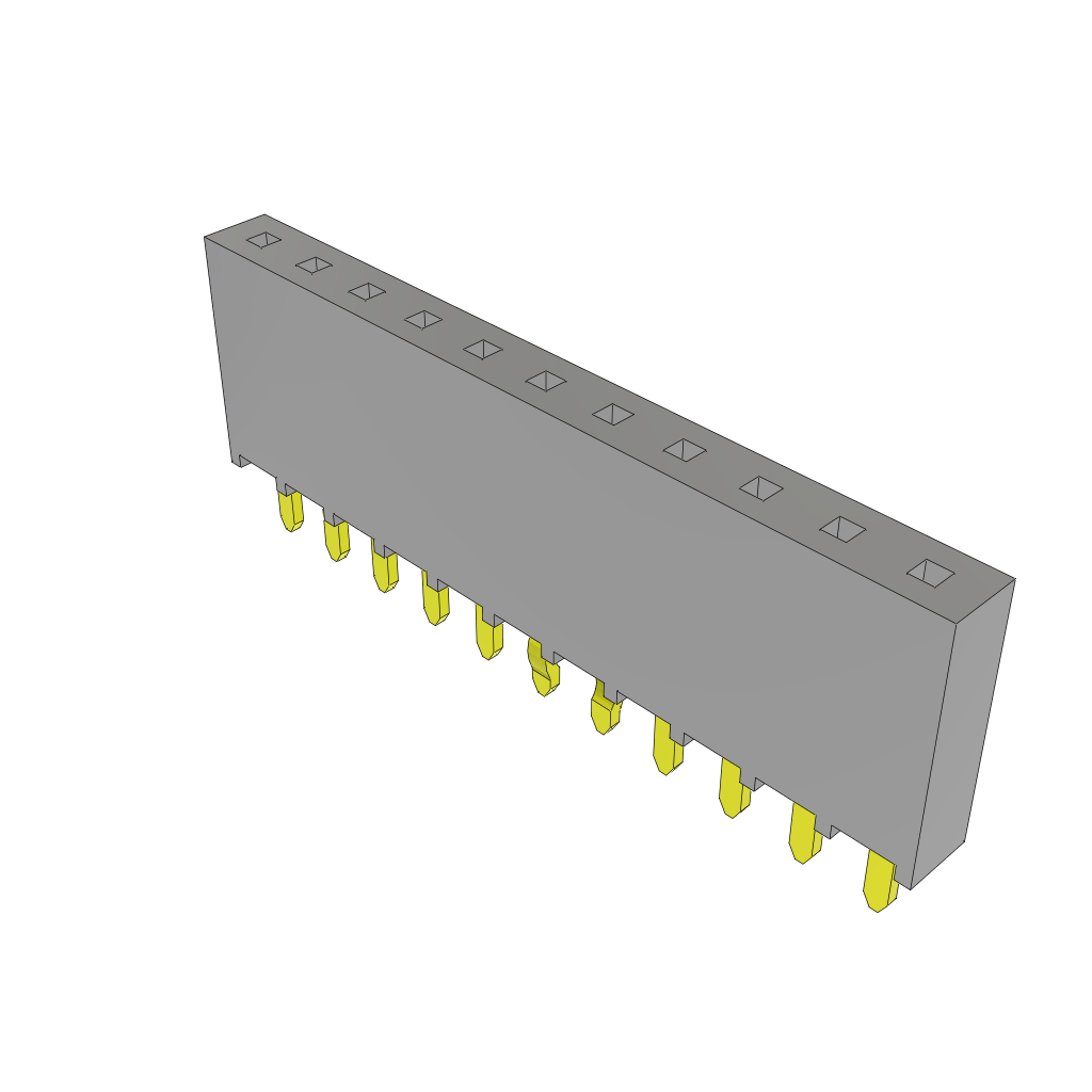 Samtec-SSW-111-01-T-S-LL 连接器插头及 PCB 插座 Conn Socket Strip SKT 11 POS 2.54mm Solder ST Top Entry Thru-Hole Bulk