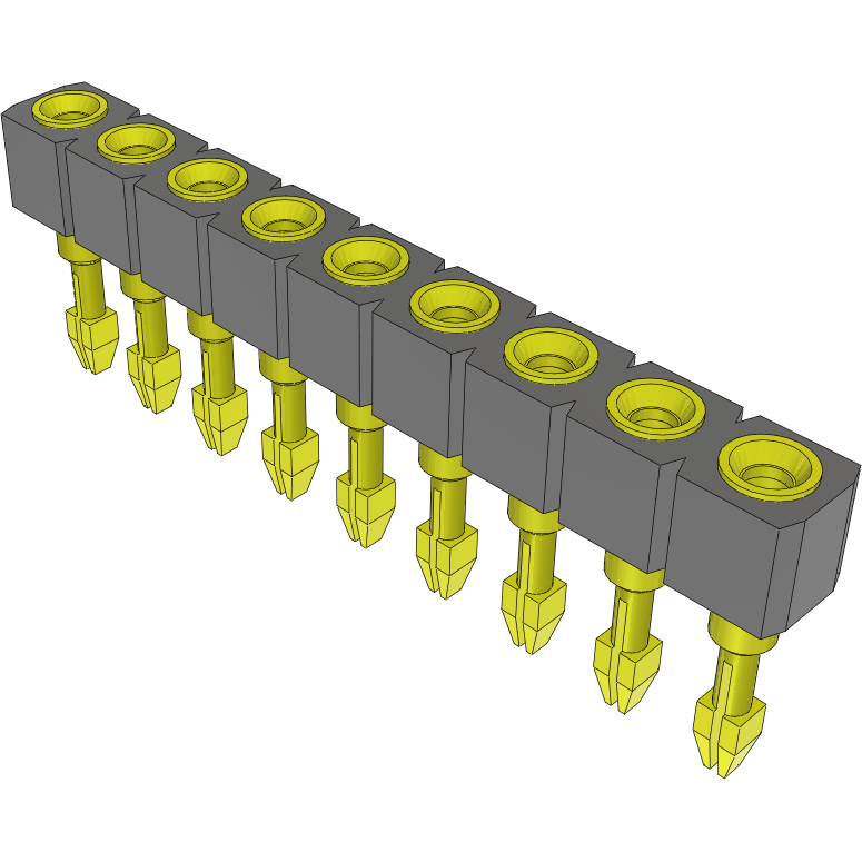 Samtec-SS-109-T-2-L Piastre connettori e prese PCB Conn Socket Strip SKT 9 POS 2.54mm Solder ST Top Entry Thru-Hole Tube