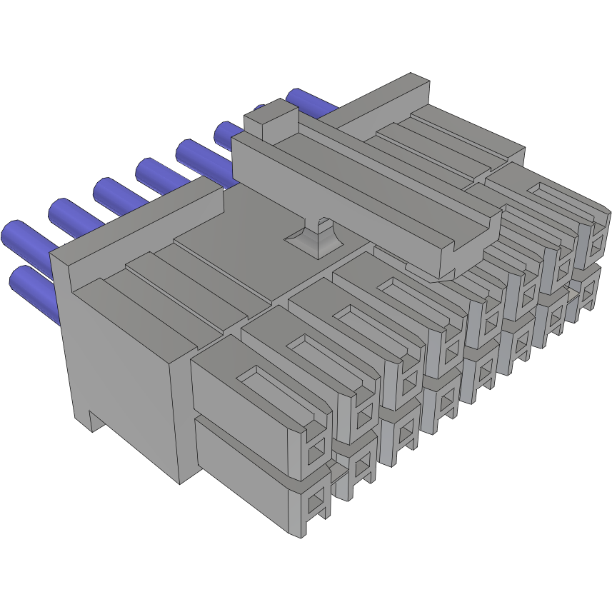 Samtec-MMSD-08-24-L-12.00-S-K Cable Assembly AC Power Cable Assembly 0.304m Power 16 POS SKT Crimp 24AWG