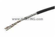 HARTING-09456000240 Kabel, Mehrleiter Multi-Conductor Cable Foil/Braid Polyethylene 8Conductors 26AWG 8.7mm Black Polyvinyl Chloride 50m