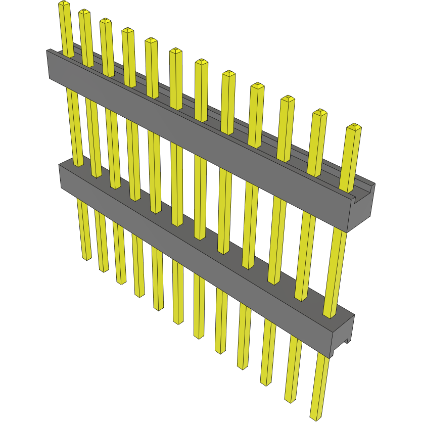 Samtec-EW-12-12-T-S-535 Connector Headers and PCB Receptacles Conn Board Stacker HDR 12 POS 2.54mm Solder ST Top Entry Thru-Hole Bulk