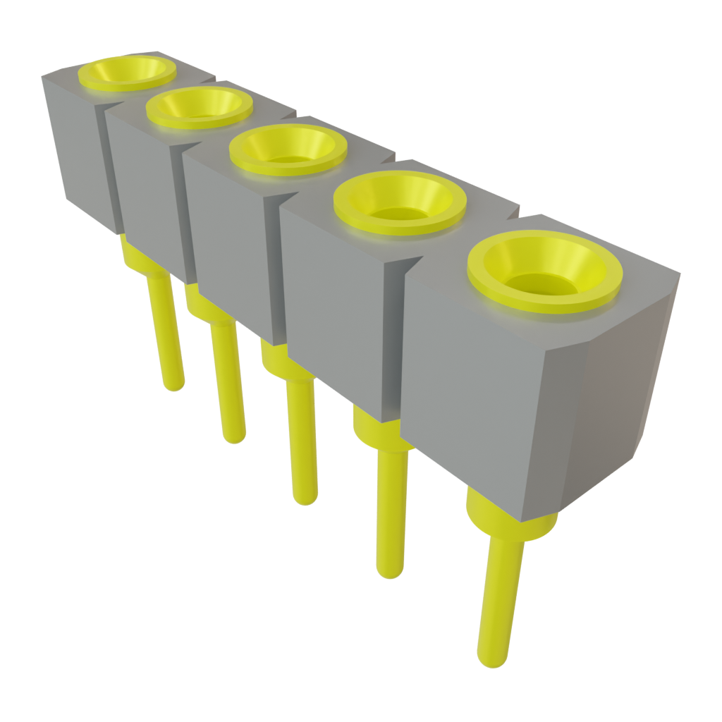 Samtec-SS-105-G-2 Cabezales del conector y receptáculos PCB Conn Socket Strip SKT 5 POS 2.54mm Solder ST Top Entry Thru-Hole Tube