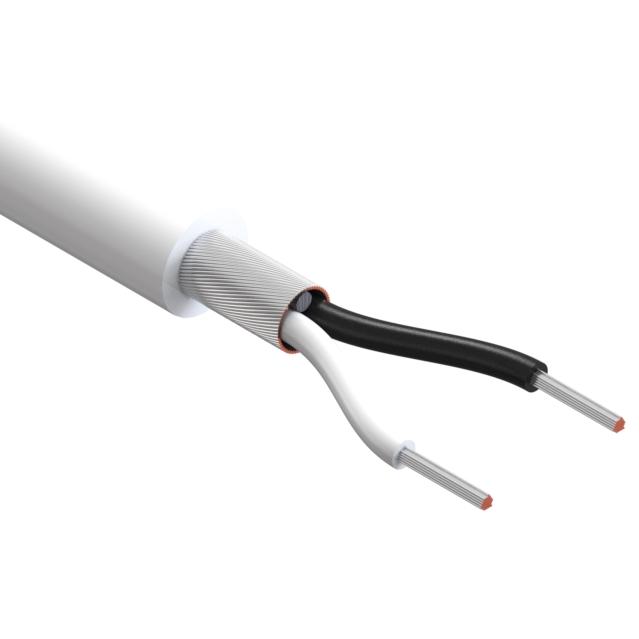 Tensility International-30-00651 Kabel, Mehrleiter Multi-Conductor Cable High Density Polyethylene 2Conductors 32AWG 2.4mm 150V White Thermoplastic Polyurethane