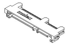 Molex-78448-0001 Steckverbinder, SCSI Conn SATA PL 22 POS 1.27mm Solder ST Edge Mount 22 Terminal 1 Port T/R