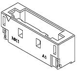 Molex-1041270620 连接器插头及 PCB 插座 Conn Shrouded Header (4 Sides) HDR 6 POS 1mm Solder ST Top Entry SMD IllumiMate T/R