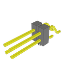 Conn Unshrouded Header HDR 4 POS 2.54mm Solder RA Side Entry SMD T/R