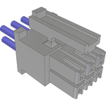 Samtec-MMSD-03-24C-L-30.00-S-K Cable Assembly AC Power Cable Assembly 0.762m Power 6 POS SKT Crimp 24AWG