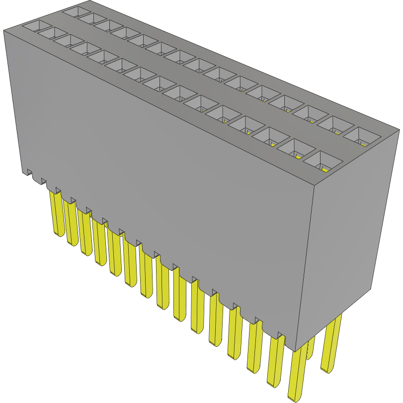 Samtec-SMS-115-02-L-D Cabezales del conector y receptáculos PCB Conn Micro Socket Strip SKT 30 POS 1.27mm Solder ST Thru-Hole Tube