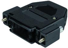 Assmann WSW components, Inc-AGP 09 S Connector Accessories D Sub covers plastic cover 9pins grey side cable exit