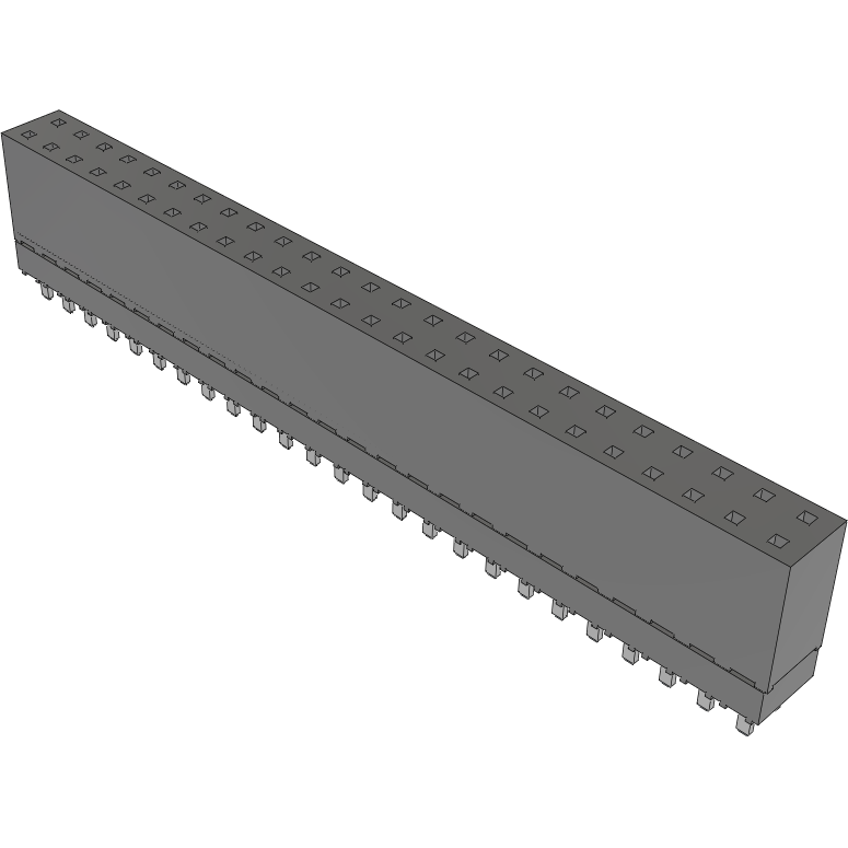 Samtec-ESW-125-12-S-D Piastre connettori e prese PCB Conn Elevated Socket SKT 50 POS 2.54mm Solder ST Top Entry Thru-Hole Tube