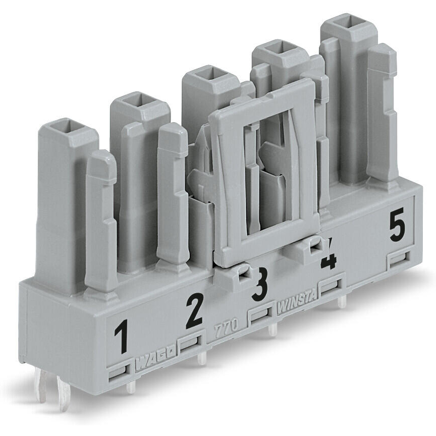 WAGO-770-845 Connector Terminal Blocks Socket for PCBs, Straight, 5-Pole, Cod. B
