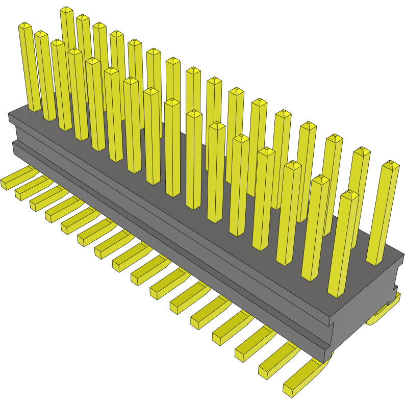 Samtec-FTR-116-51-G-D Embases de raccordement et réceptacles PCB Conn Unshrouded Header HDR 32 POS 1.27mm Solder ST Top Entry SMD Tube