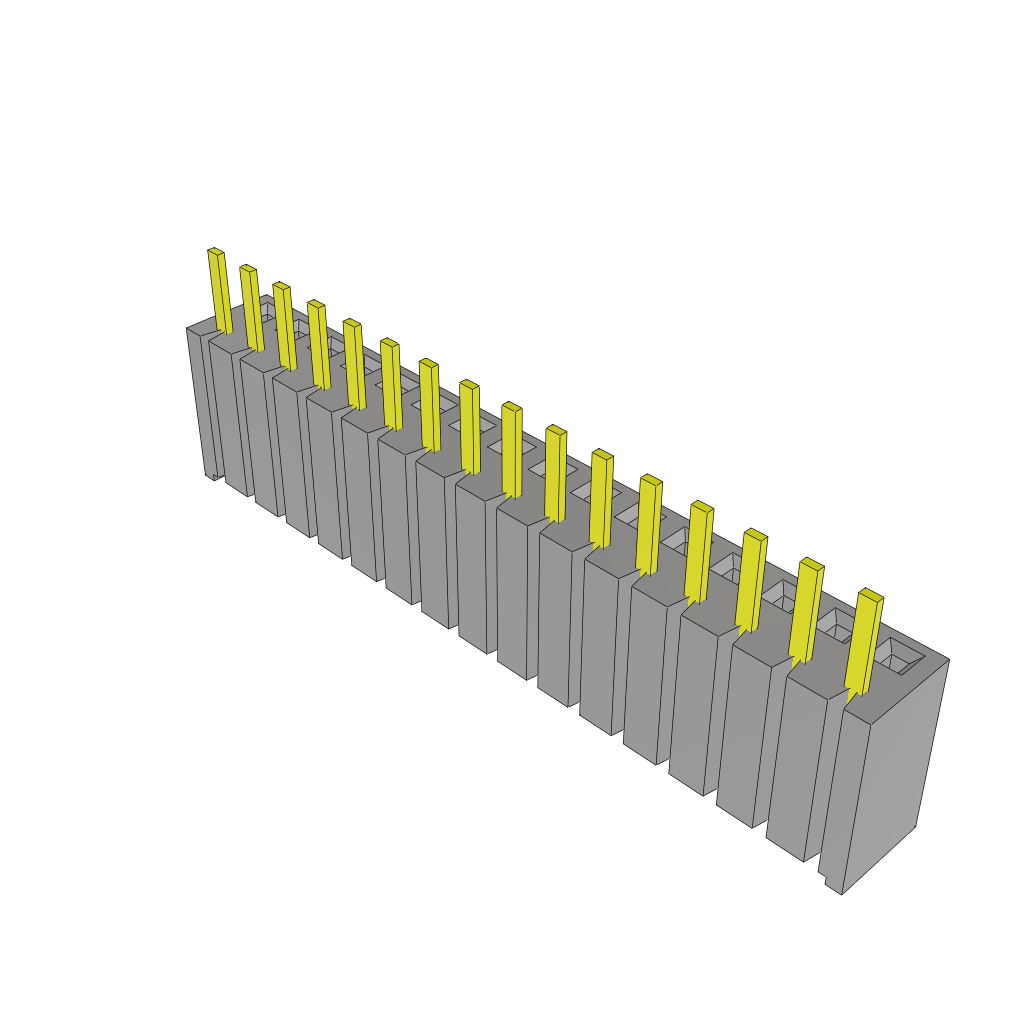 Samtec-BSW-116-04-S-M Connector Headers and PCB Receptacles Conn Bottom Mount Socket Strip SKT 16 POS 2.54mm Solder ST Bottom Entry Thru-Hole Bulk