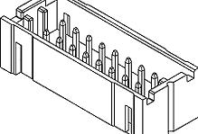 Molex-0533131265 Piastre connettori e prese PCB Conn Shrouded Header (4 Sides) HDR 12 POS 2mm Solder ST Thru-Hole Mi II Tray