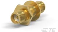 TE Connectivity-1054868-1 RF-Steckverbinder Conn SMA Adapter 0Hz to 18GHz 50Ohm ST Panel Mount RCP/RCP Gold Over Copper Bag