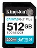 Kingston Technology-SDG4/512GB 闪存卡 Flash Card 512G-byte 3.3V SDXC Card