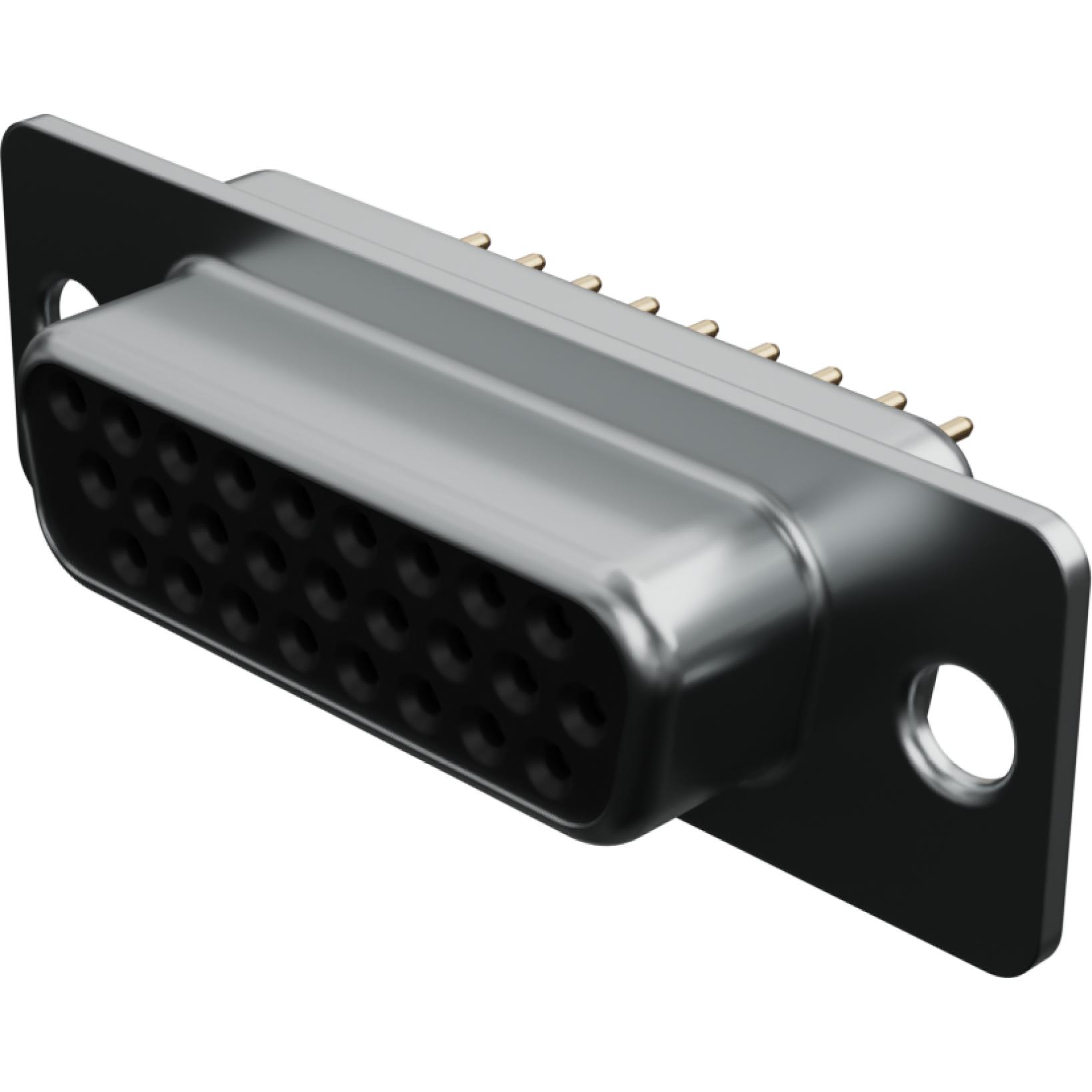 Molex-1731130084 Connettore D-subminiatura Conn D-Sub F 26 POS 1.98mm Solder ST Thru-Hole 26 Terminal 1 Port Tray