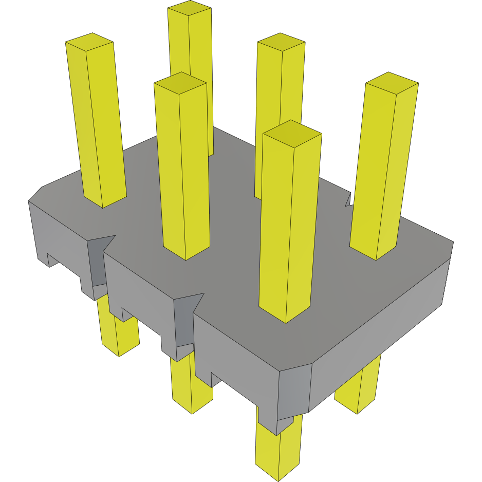 Samtec-MTLW-103-06-G-D-135 连接器插头及 PCB 插座 Conn Unshrouded Header HDR 6 POS 2.54mm Solder ST Top Entry Thru-Hole Bulk