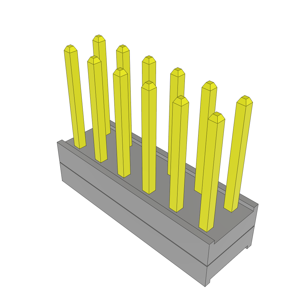 Samtec-TW-06-02-G-D-120-010 Embases de raccordement et réceptacles PCB Conn Board Stacker HDR 12 POS 2mm Solder ST Top Entry Thru-Hole Bulk