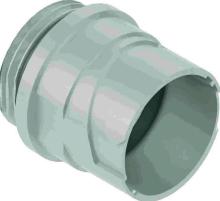 HARTING-19591201020 Schrumpfbalgenadapter Shell Housing 180° 20 Shell Size Nickel Zinc Die Cast Threaded