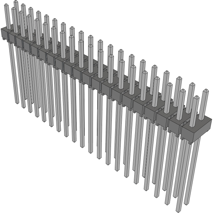 Samtec-HTSW-120-12-T-D Connector Headers and PCB Receptacles Conn Unshrouded Header HDR 40 POS 2.54mm Solder ST Top Entry Thru-Hole Bulk