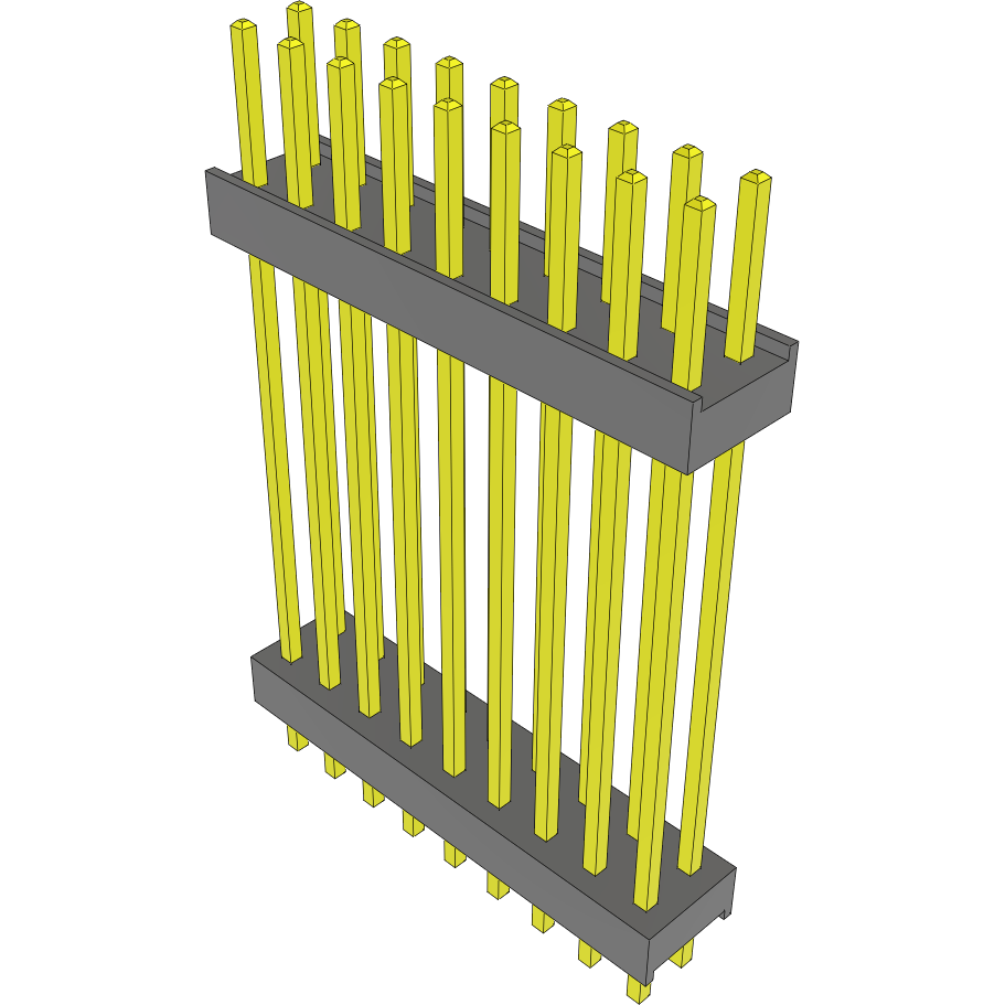 Samtec-DW-09-19-F-D-1000 Connector Headers and PCB Receptacles Conn Board Stacker HDR 18 POS 2.54mm Solder ST Top Entry Thru-Hole Bulk