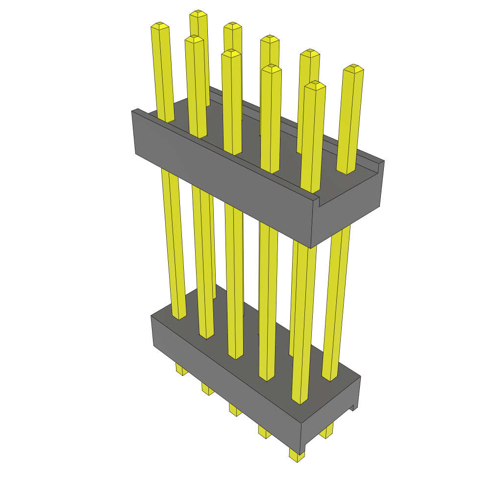 Samtec-ZW-05-11-L-D-650-095 Steckverbinderleisten und Leiterplattenbuchsen Conn Board Stacker HDR 10 POS 2.54mm Solder ST Thru-Hole Bulk