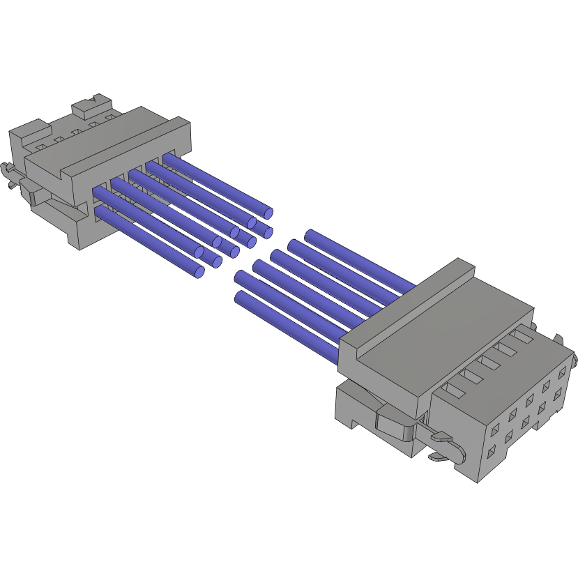 Samtec-S2SD-05-24-L-05.00-DR-NDX Assemblaggio cavo Altro Cable Assembly Discrete Wire 0.127m 24AWG Socket Strip to Socket Strip 10 to 10 POS SKT-SKT Crimp-Crimp TIGER EYE™ Layer