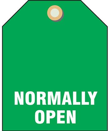 Panduit-PIDT004 Identifikationsetiketten 2.5 x 2 Valve ID Plastic Tag, NORMALLY OPEN, 5/PK