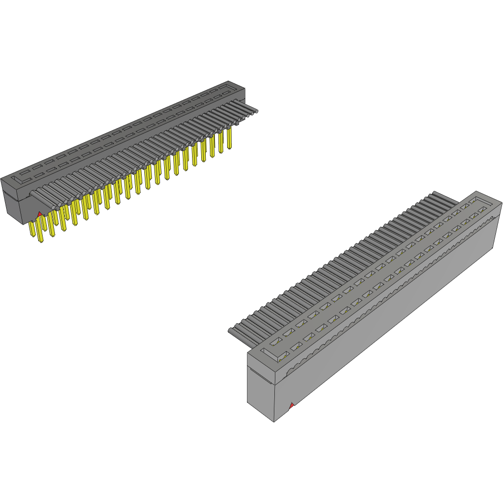 Samtec-HCMD-20-T-10.00-02-G Flachband Kabelbaugruppen Cable Assembly 0.25m 28AWG 2.54mm 40 to 40 POS IDC Connector to IDC Connector F-M Clamshell