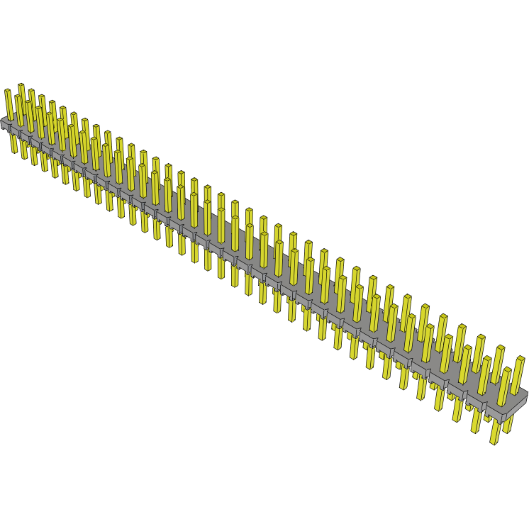 Samtec-MTLW-136-07-L-D-200 Steckverbinderleisten und Leiterplattenbuchsen Conn Unshrouded Header HDR 72 POS 2.54mm Solder ST Top Entry Thru-Hole Bulk