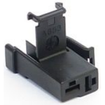 Conn Housing F 2 POS 4.6mm Crimp ST Cable Mount Black