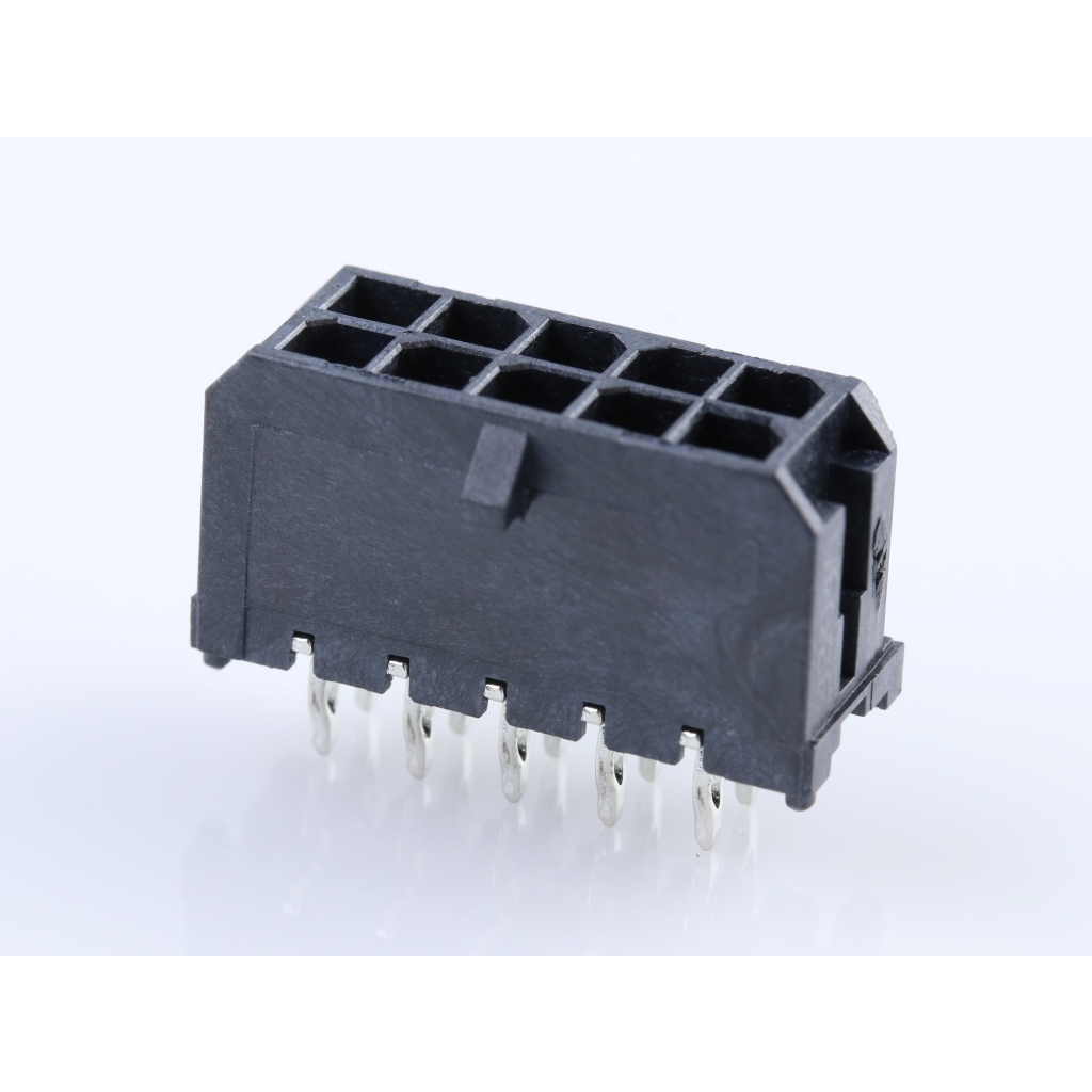 Molex-449141001 Raccordement d'alimentation Conn Power M 10 POS 3mm Press Fit ST Thru-Hole 10 Terminal 1 Port Micro-Fit 3.0 CPI™ Tray