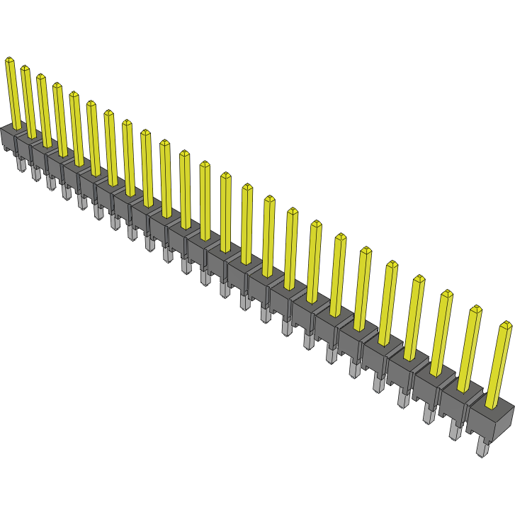 Samtec-HTSW-124-14-L-S Connector Headers and PCB Receptacles Conn Unshrouded Header HDR 24 POS 2.54mm Solder ST Top Entry Thru-Hole Bulk