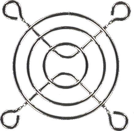 Qualtek Electronics-08248 Wärmemanagement-Zubehör Thrml Mgmt Access Fan Guard 50mm C1008 Steel Bulk