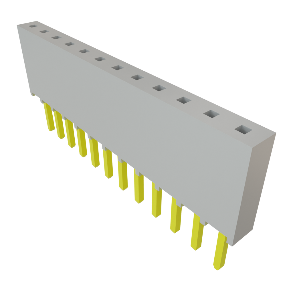 Samtec-SSQ-112-02-G-S Steckverbinderleisten und Leiterplattenbuchsen Conn Socket Strip SKT 12 POS 2.54mm Solder ST Top Entry Thru-Hole Bulk